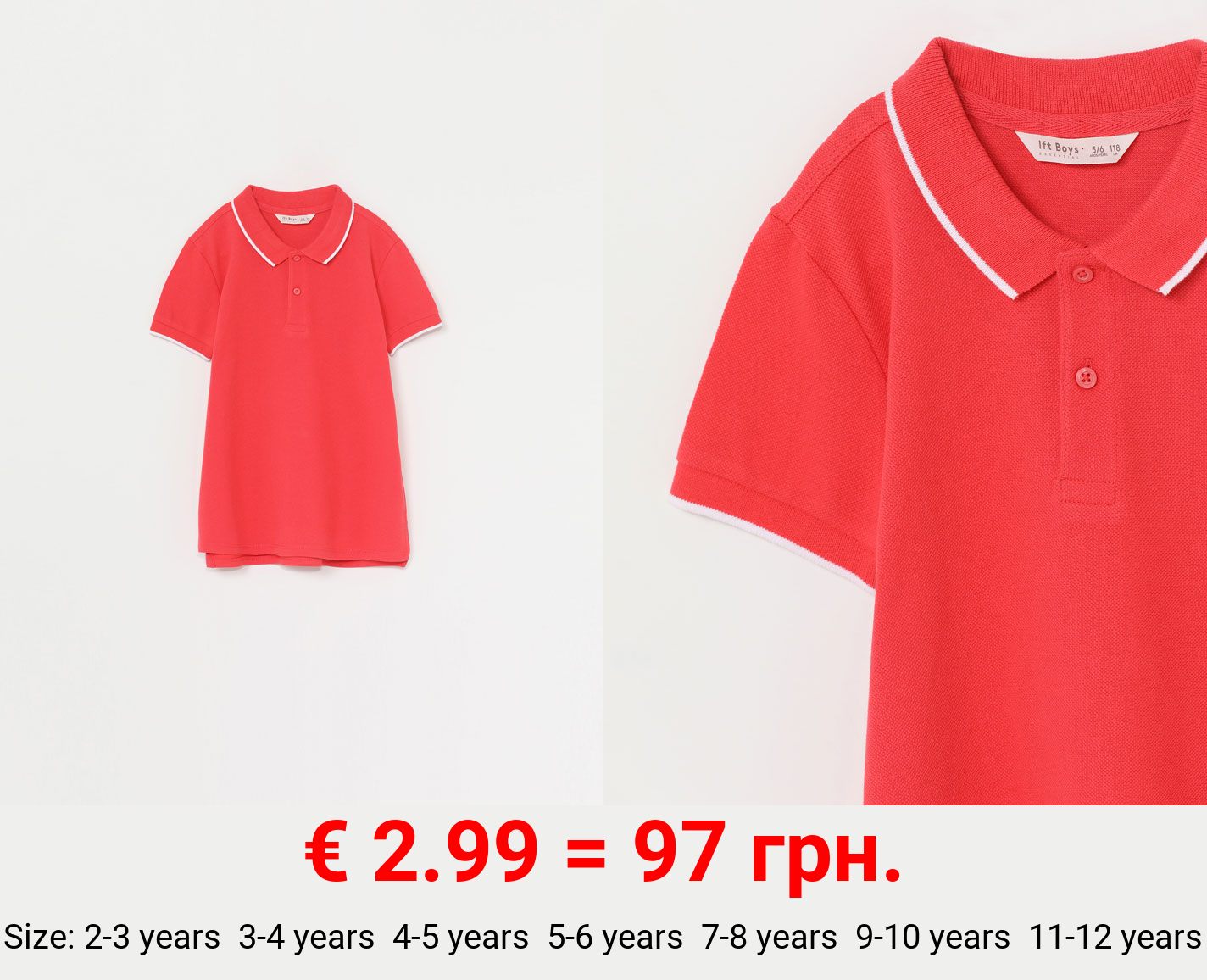 Polo shirt with contrast line