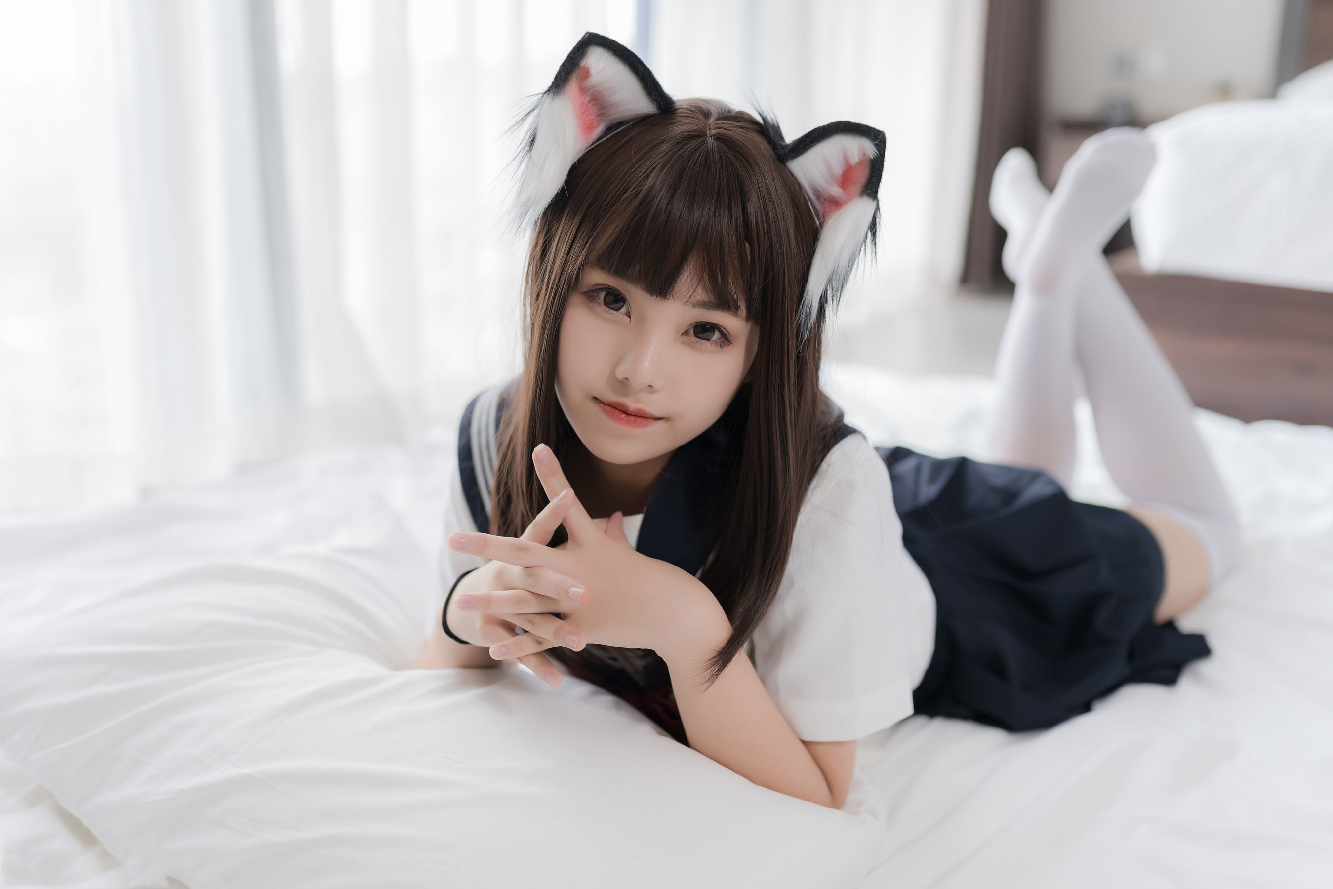 [喵糖映画]_VOL.002_蜜汁猫裘_JK白丝-写真图集共39P 6