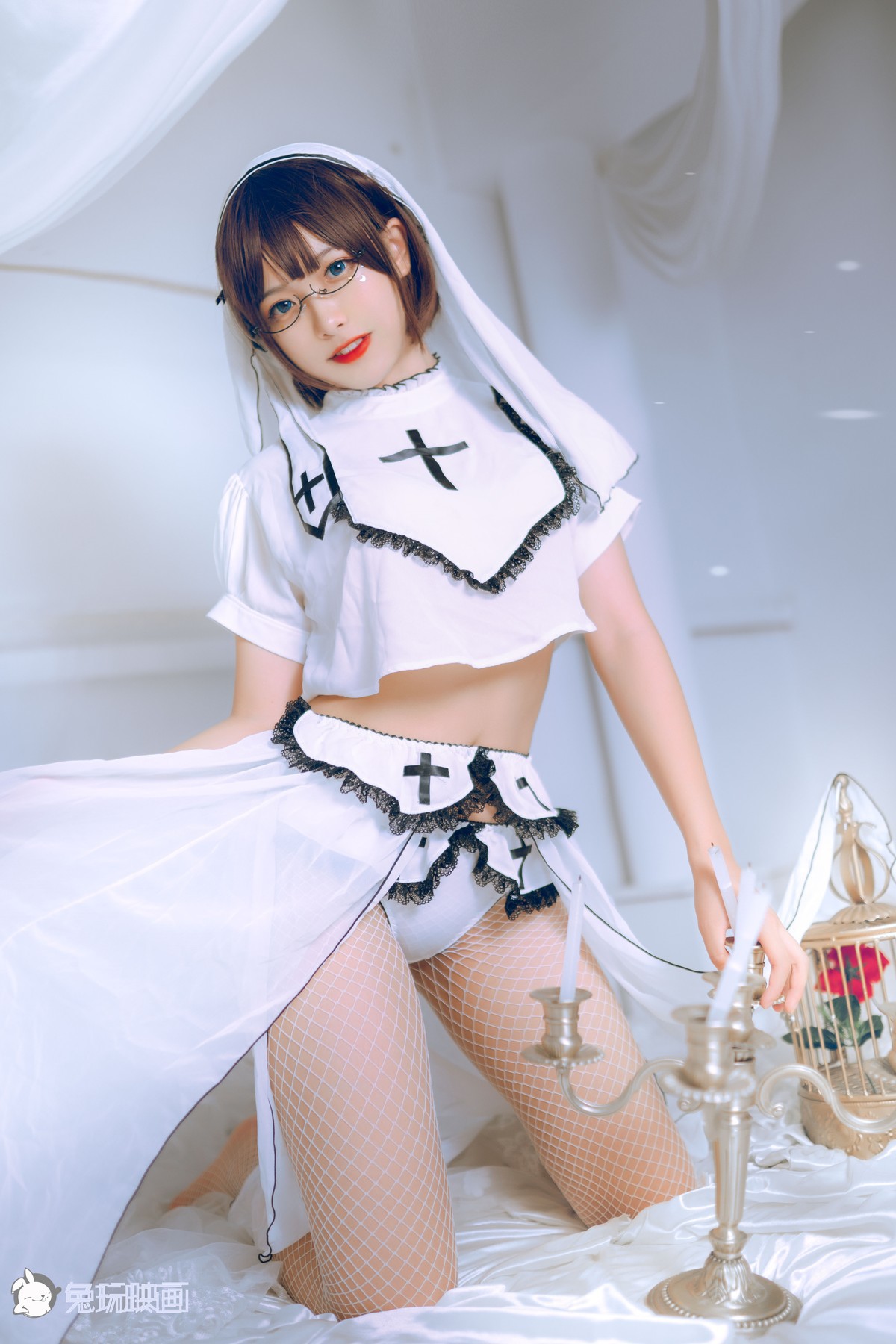 Cosplay 兔玩映画 白色修女 27