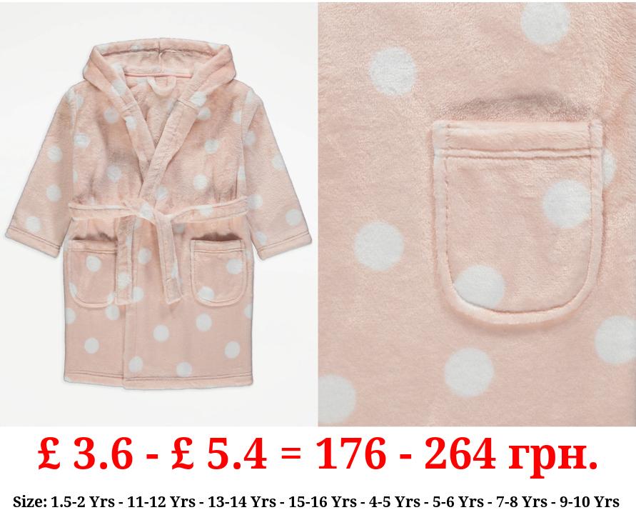 Light Pink Spot Dressing Gown