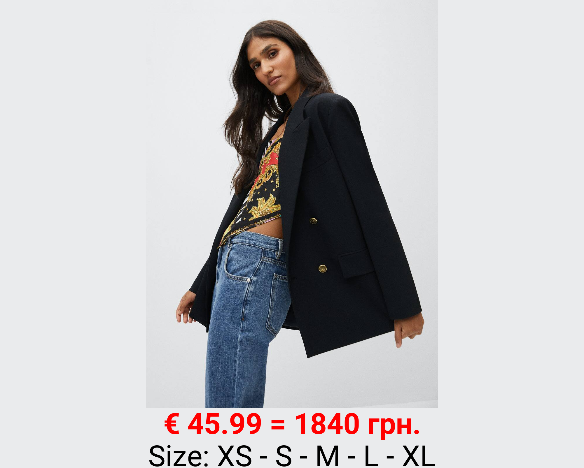 Americana doble botonadura