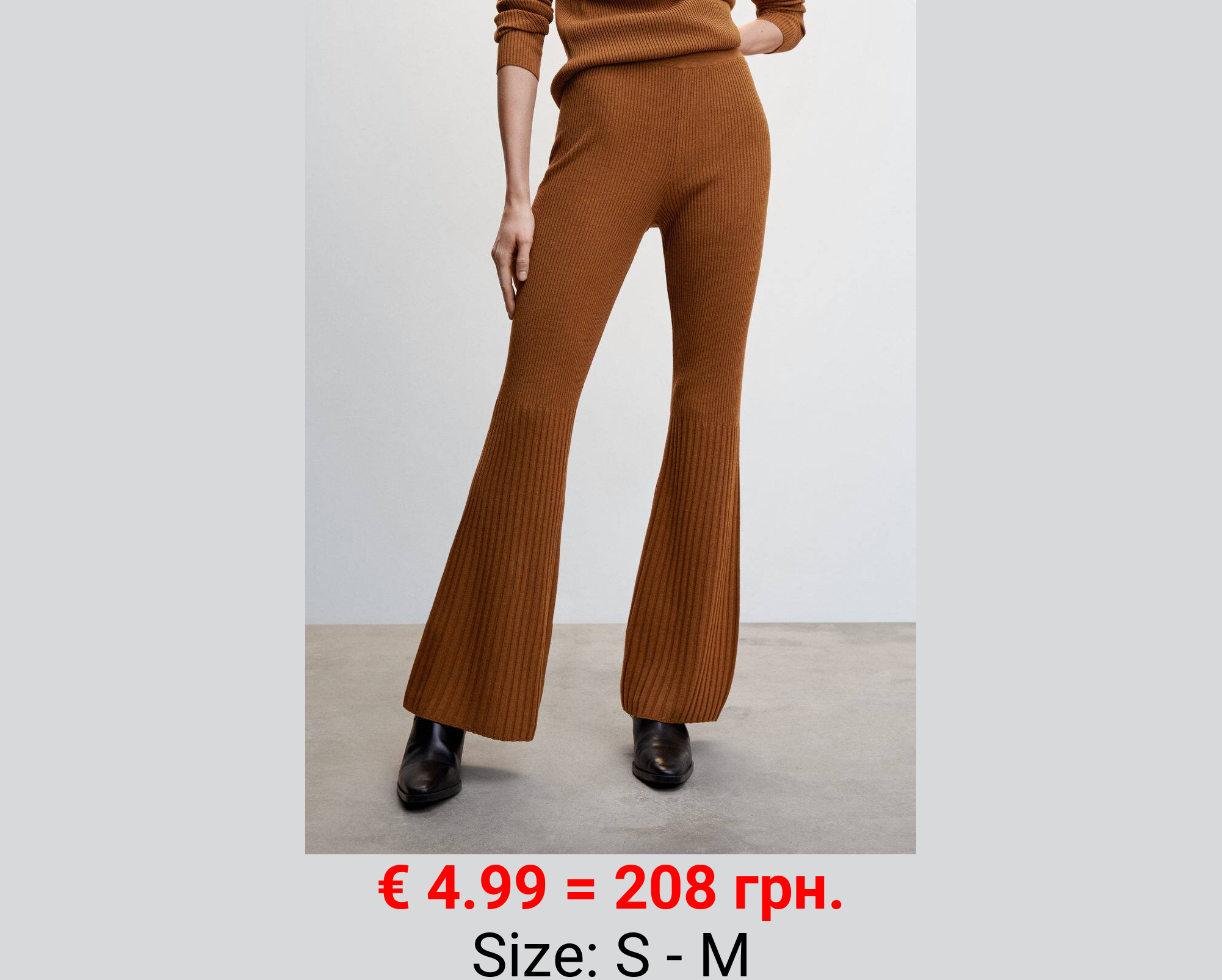 Pantalón punto acampanado