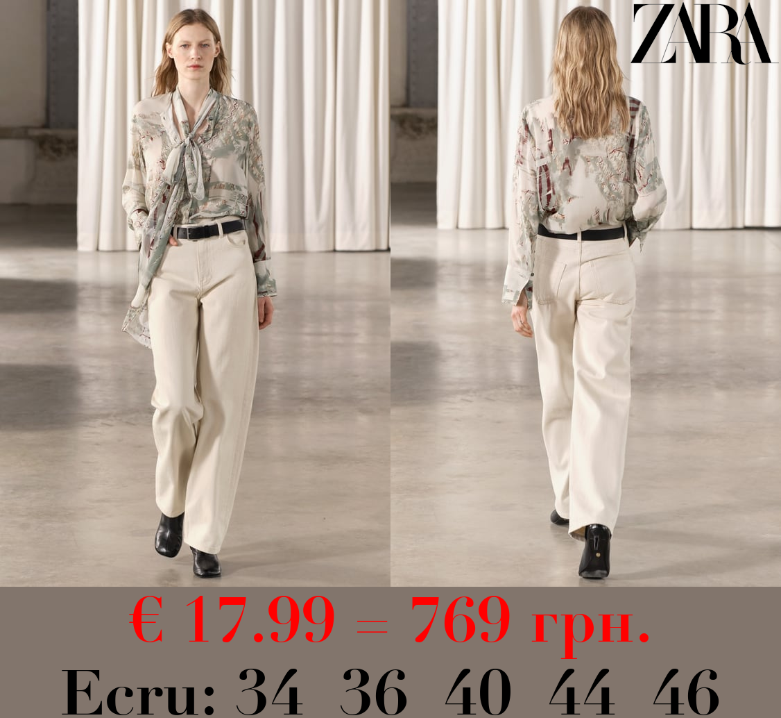 ZW COLLECTION WIDE-LEG HIGH-WAIST JEANS
