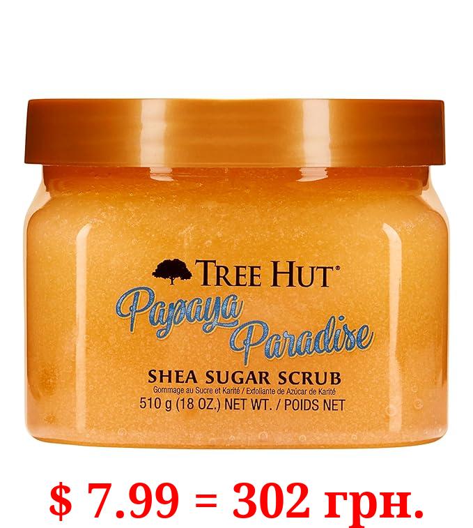 Tree Hut Papaya Paradise Shea Sugar Exfoliating & Hydrating Body Scrub, 18 oz