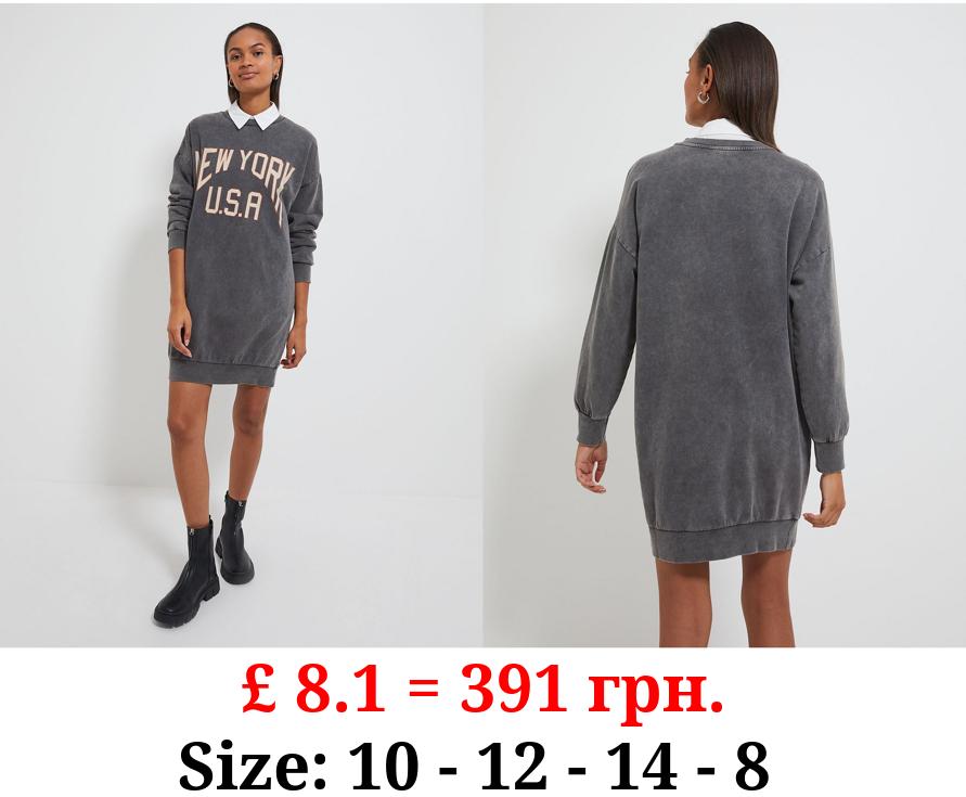 Grey New York Long Sleeve Sweater Dress