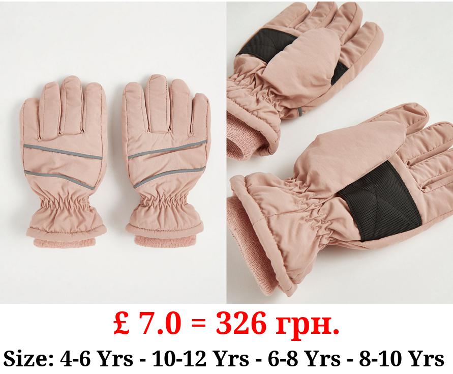 Pink Ski Gloves