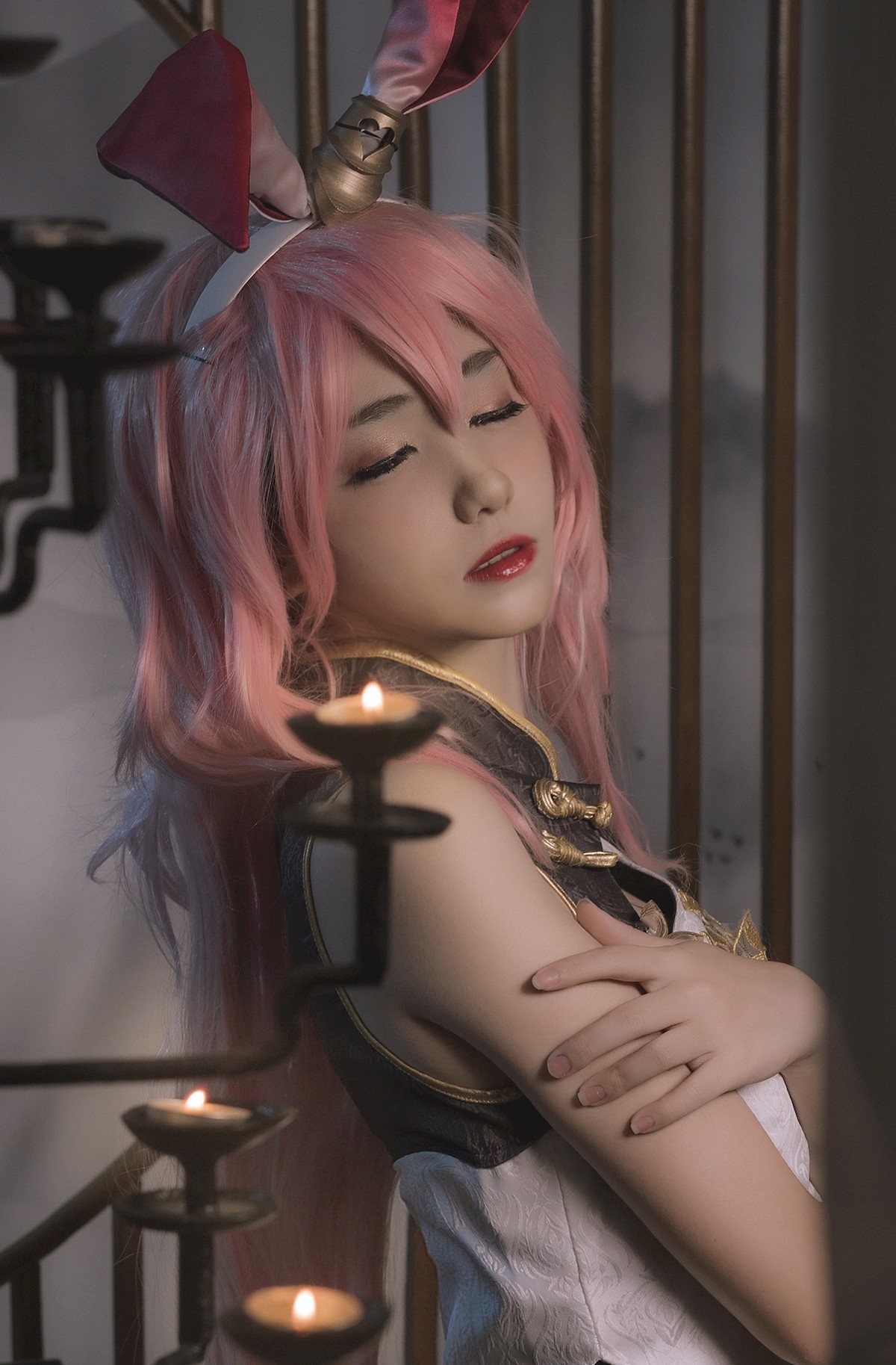 Cosplay 南桃Momoko 八重樱旗袍 4