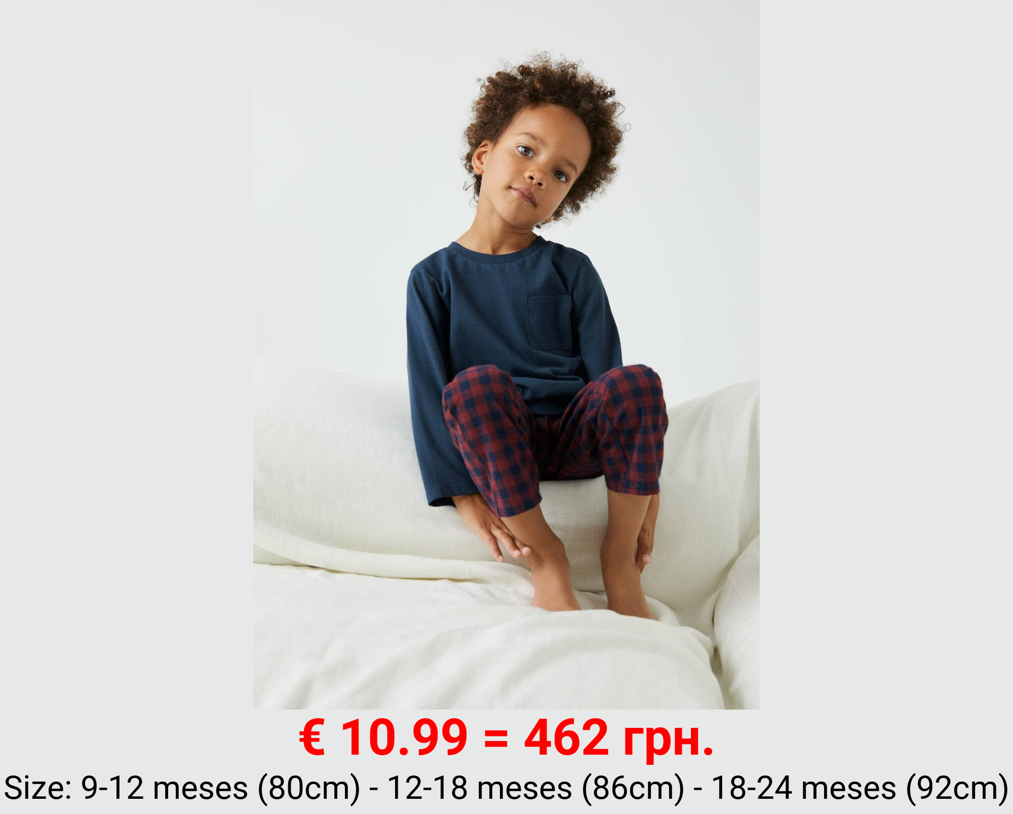 Pijama dos piezas largo cuadros