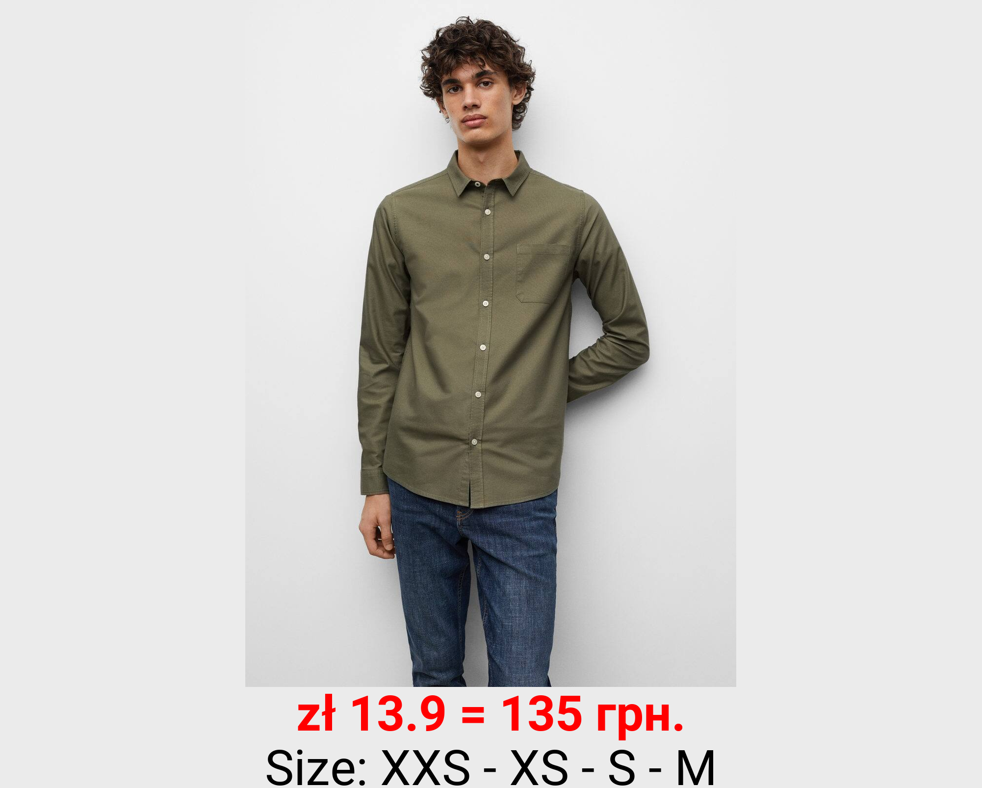 Camisa regular fit algodón