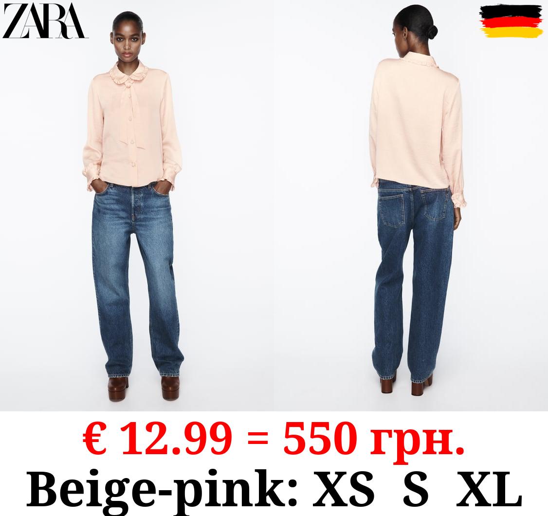 SHIRT WITH BOW AND FAUX PEARL BUTTONS