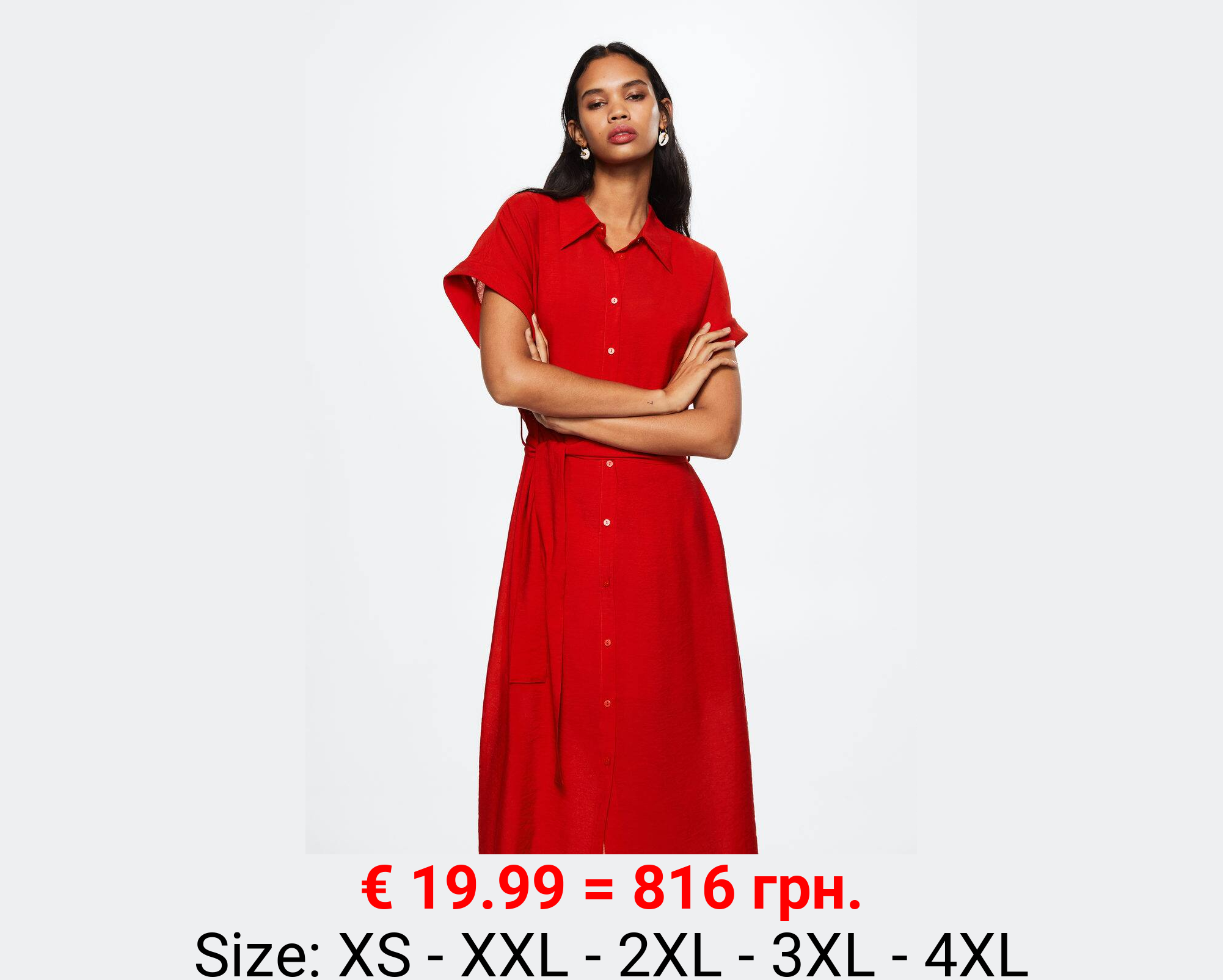 Vestido camisero cinturón