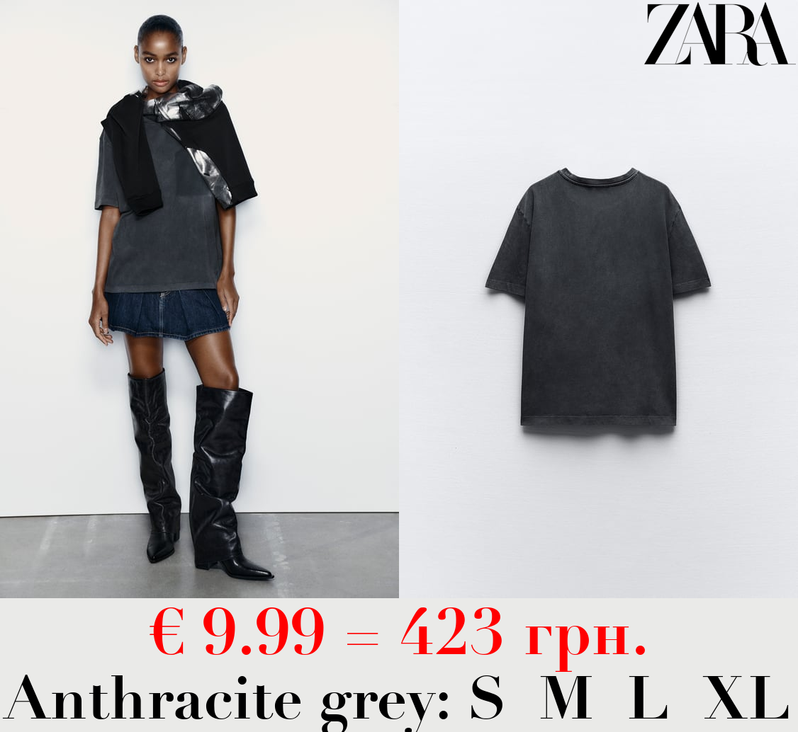 FADED T-SHIRT WITH POCKET EFFECT