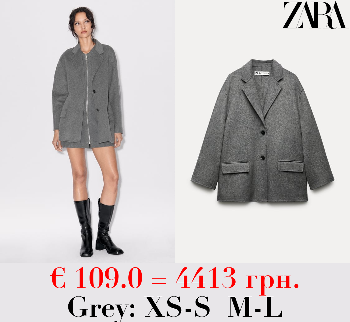 ZW COLLECTION DOUBLE-FACED WOOL BLEND BLAZER