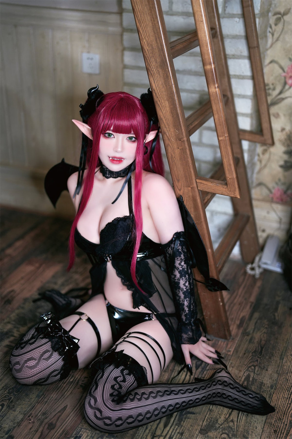 Cosplay 半半子Banbanko 小恶魔利兹 38