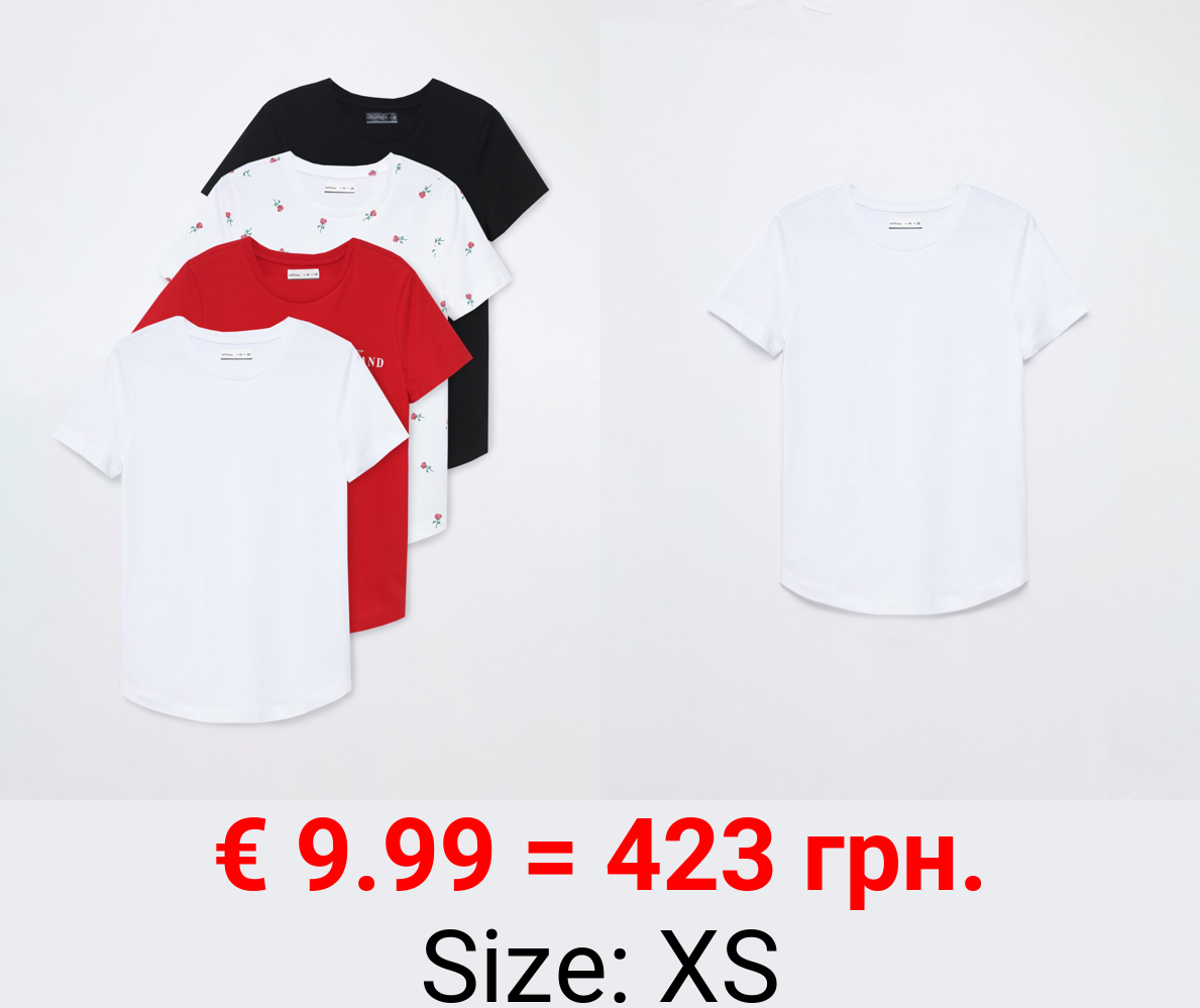 4-pack of contrast T-shirts