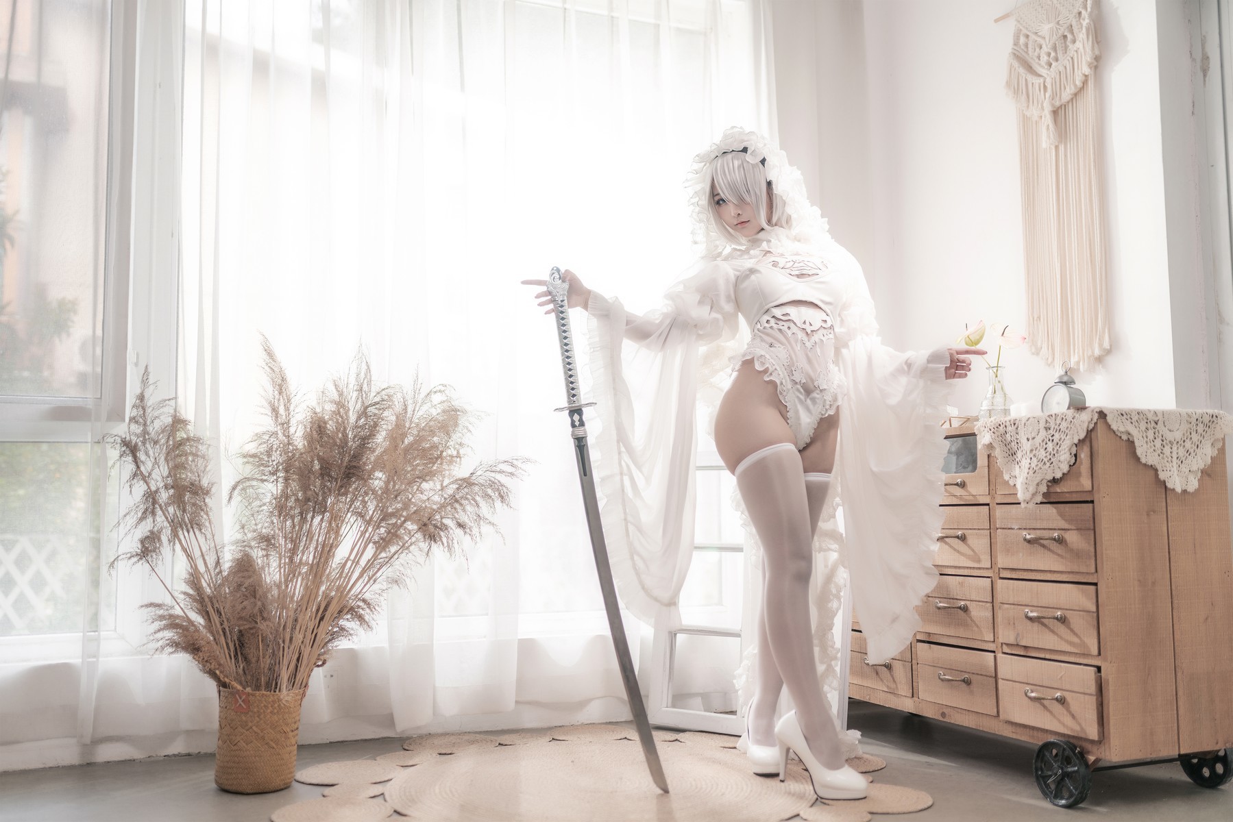Cosplay 蠢沫沫 Chunmomo 尼尔纪元 白花嫁 1