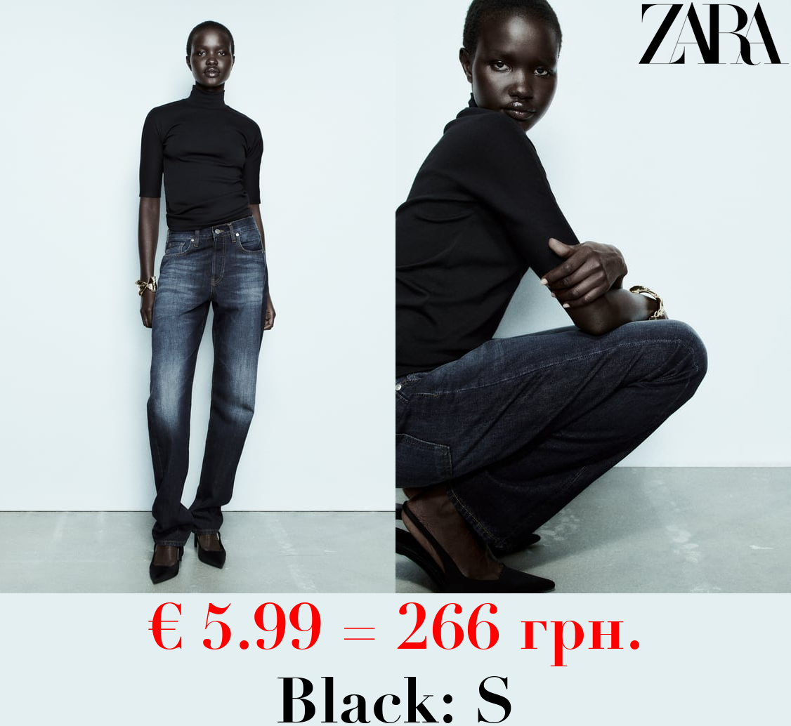 COTTON MOCK NECK T-SHIRT