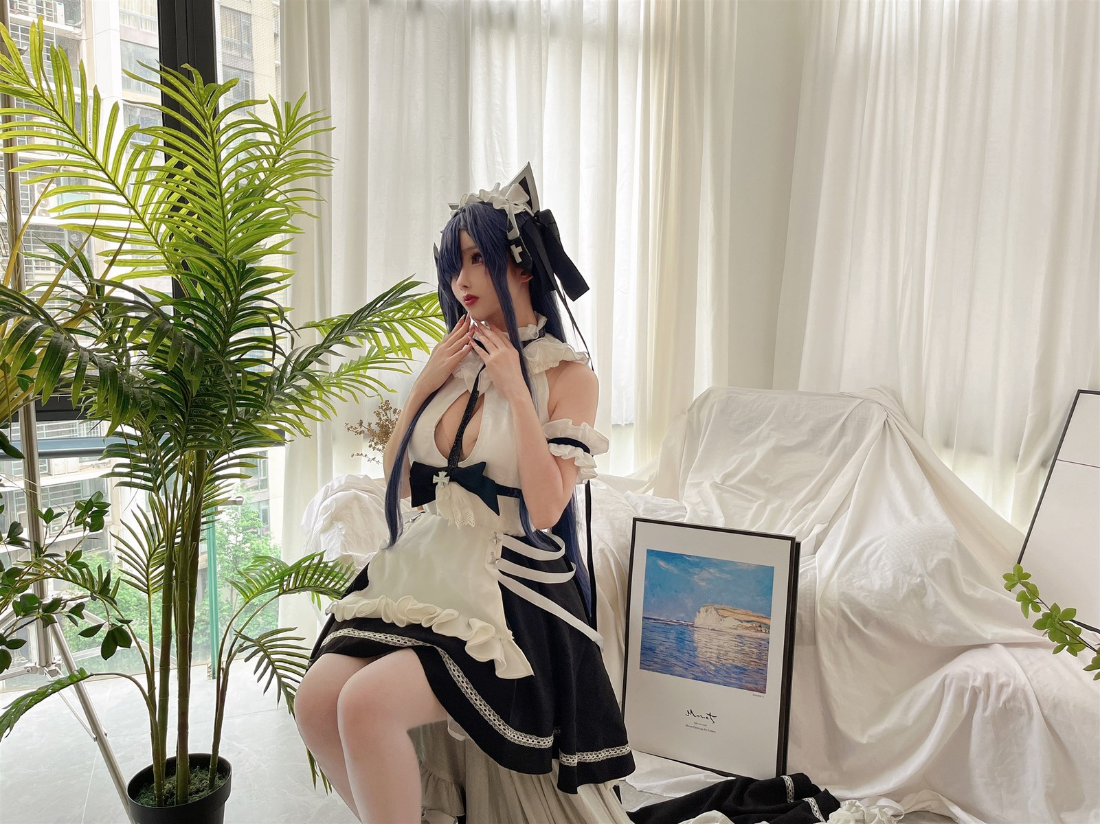 Cosplay rioko凉凉子 肉扣热热子 奥古斯特 女仆装 40
