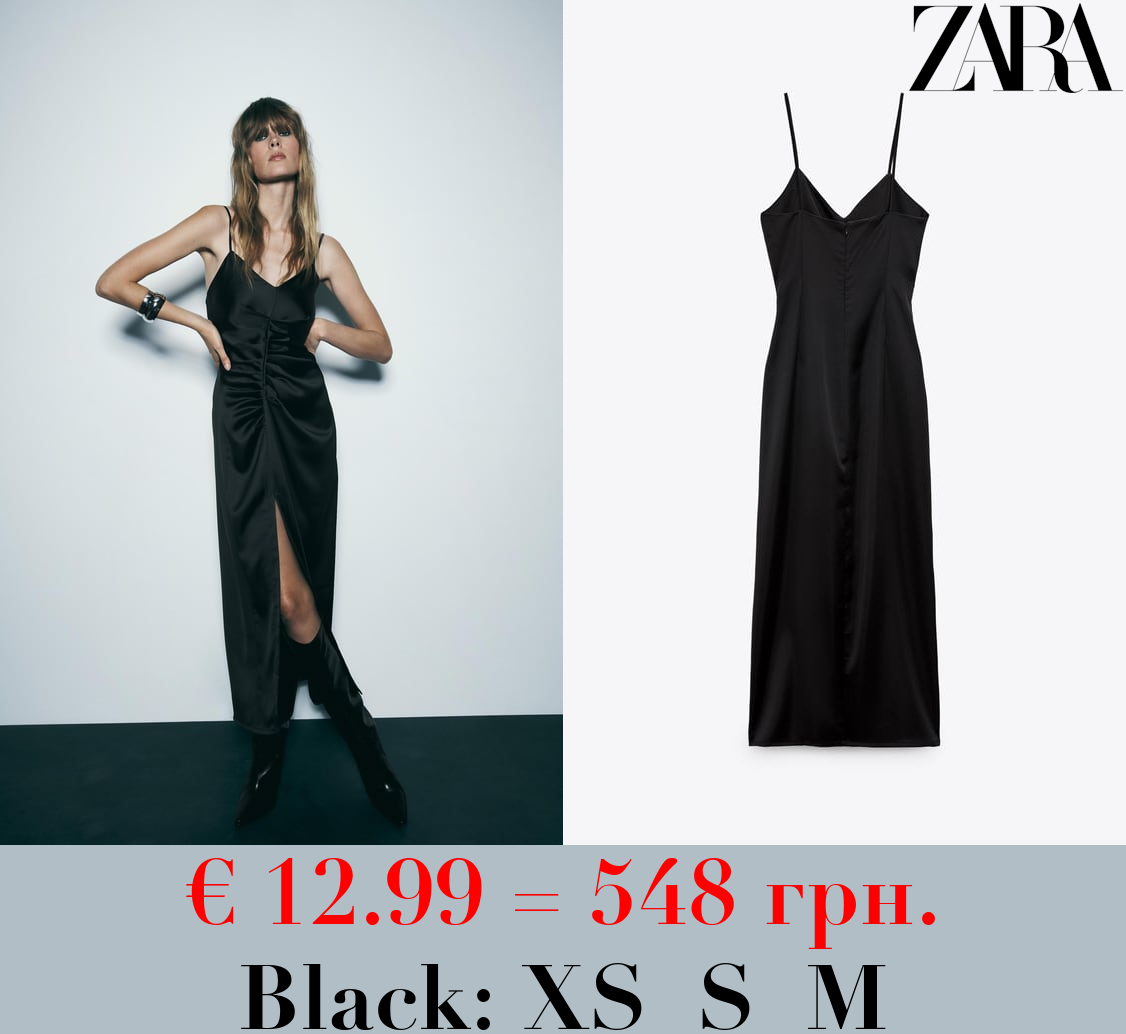 CAMISOLE DRESS WITH GATHERING