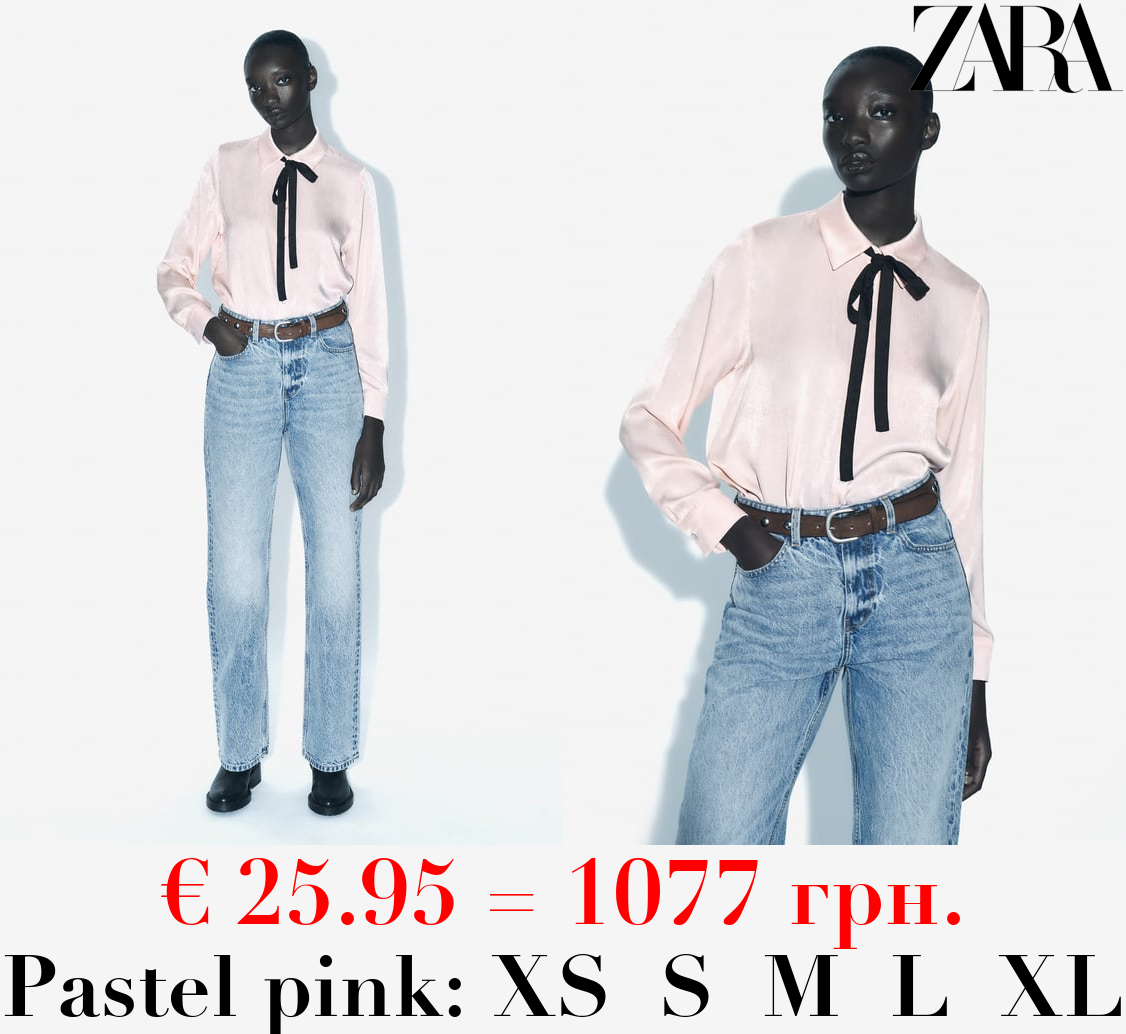 SATIN SHIRT WITH BOW