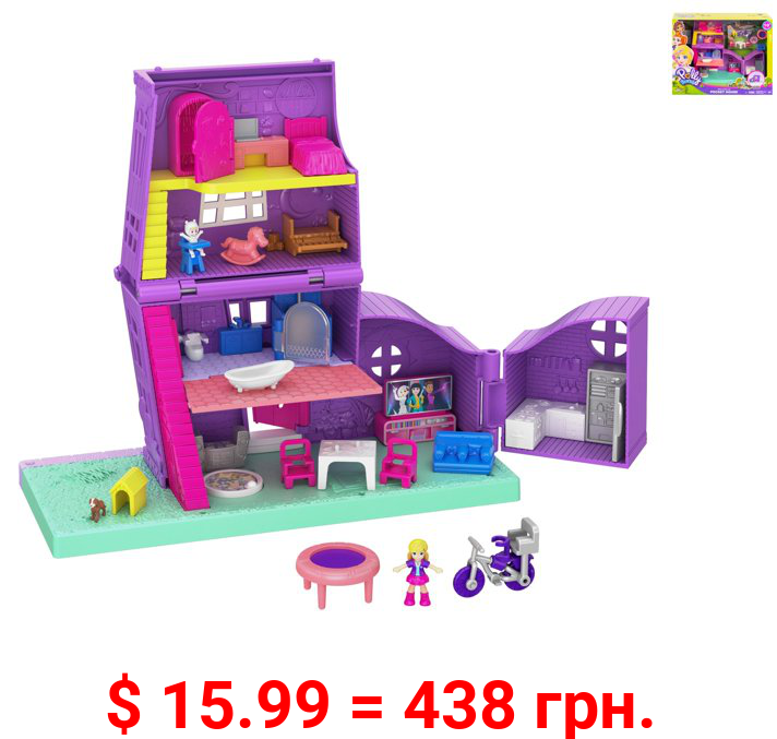Polly Pocket Pollyville Pocket House Playset with 10+ Accessories