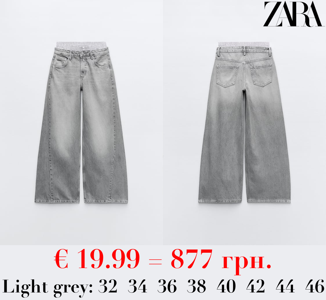 LOW-RISE WIDE-LEG TRF BOXER JEANS