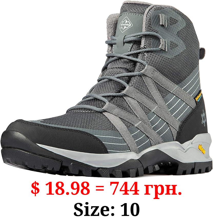 wantdo Men's Waterproof Work Boots Non-Slip Hiking Boots Tactical Combat Boots Trekking Hunting Shoes