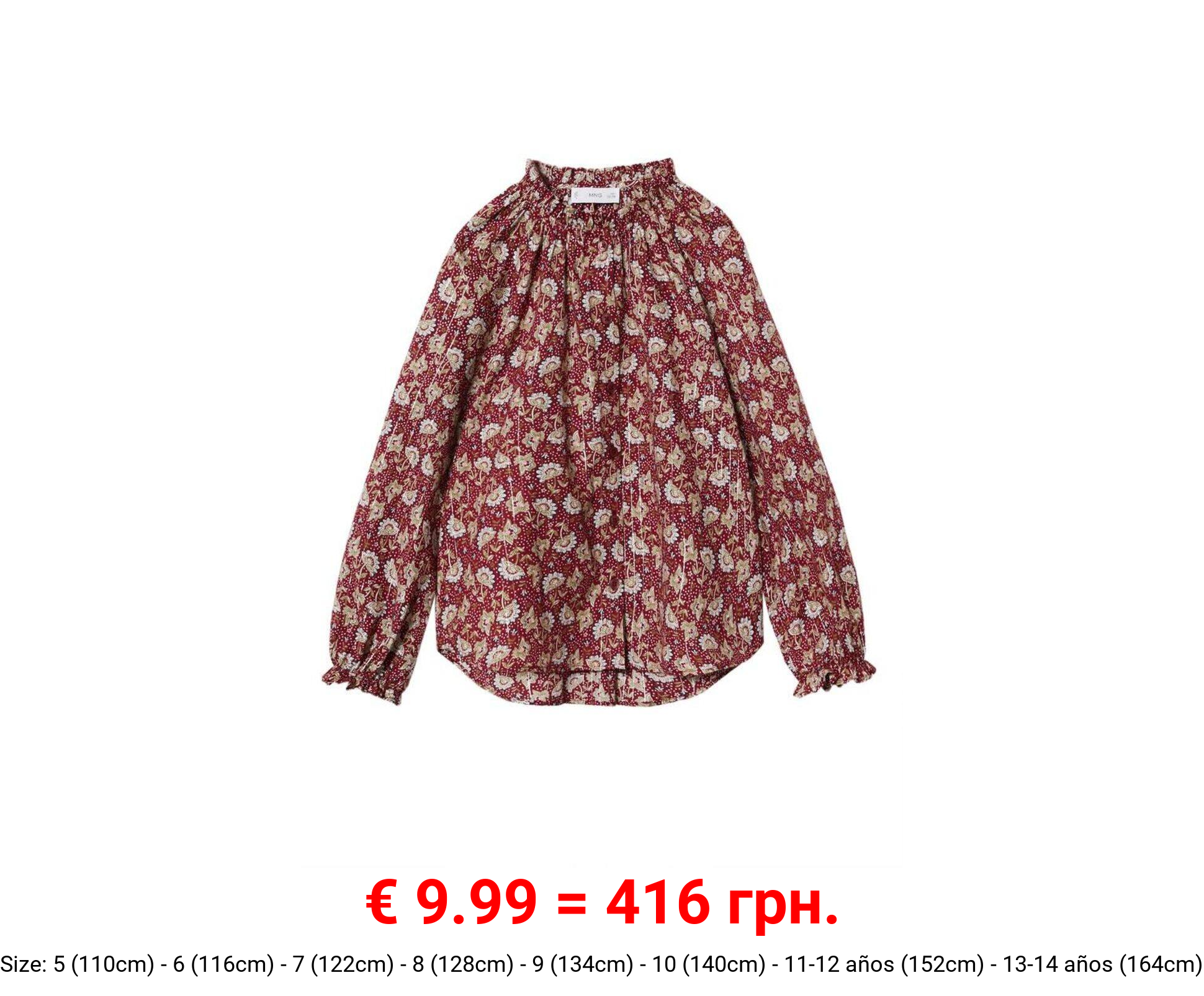 Blusa floral algodón