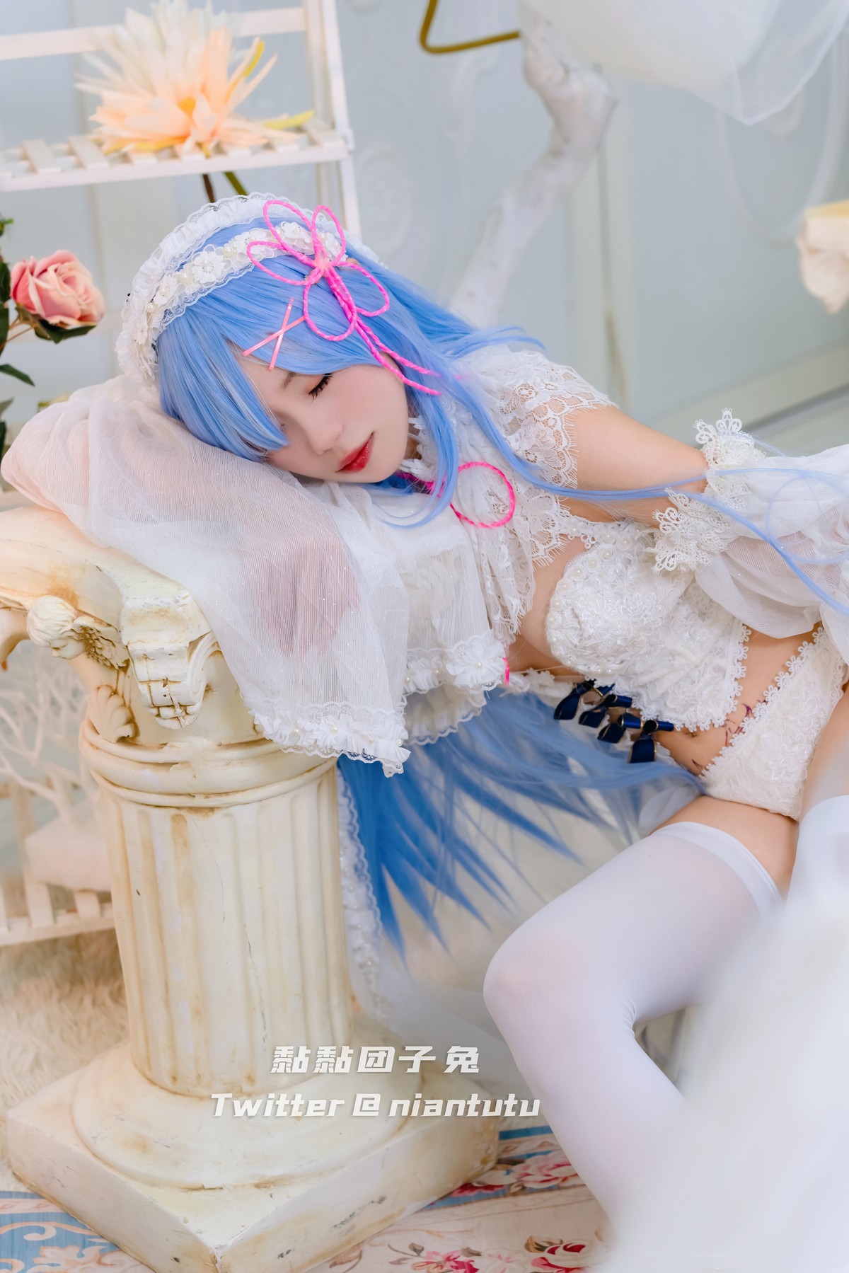 Cosplay 黏黏团子兔 长发蕾姆 6