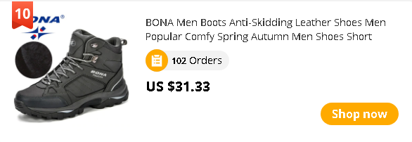  BONA Men Boots Anti-Skidding Leather Shoes Men Popular Comfy Spring Autumn Men Shoes Short Plush Snow Boots Durable Outsole