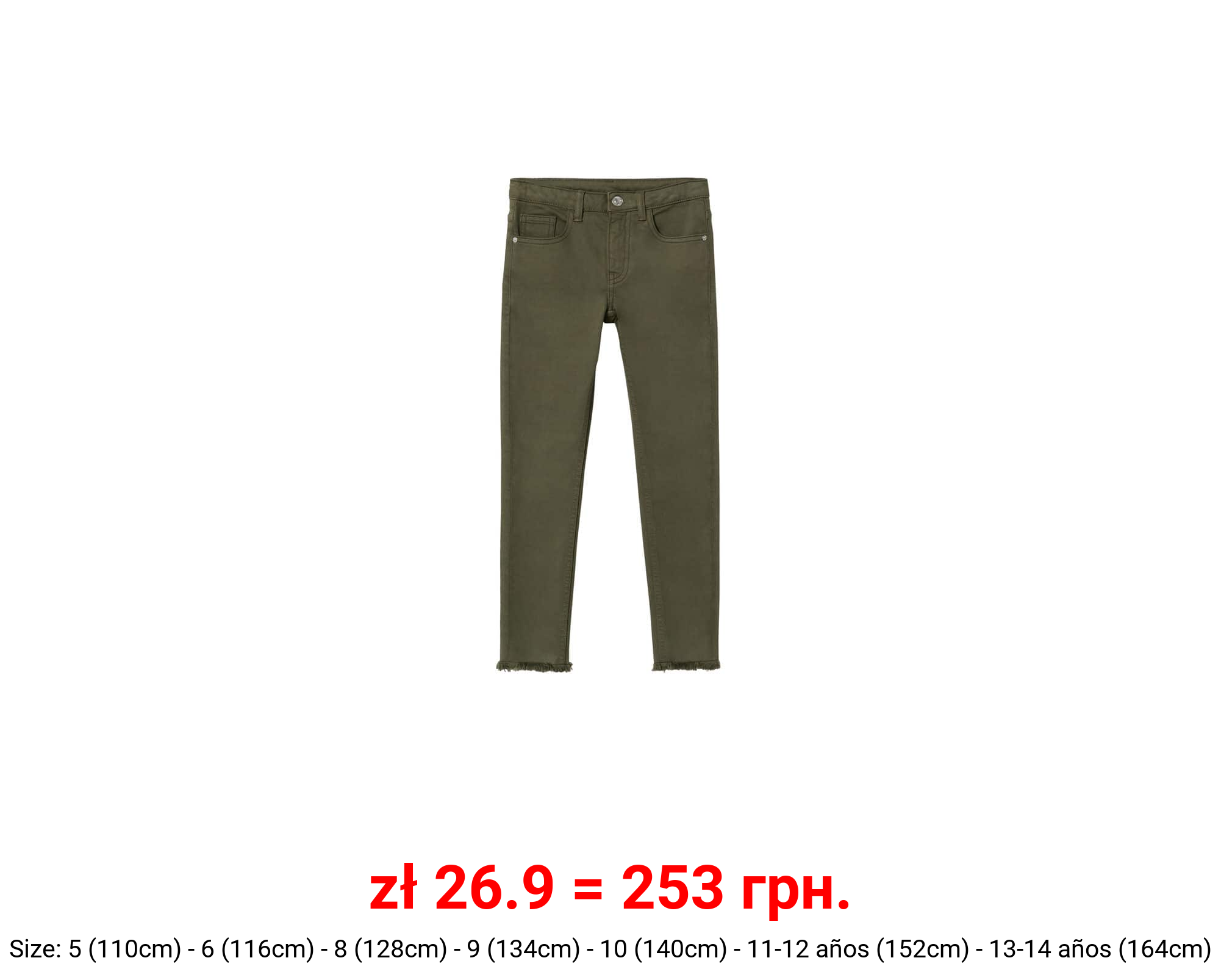 Jeans skinny bajo deshilachado