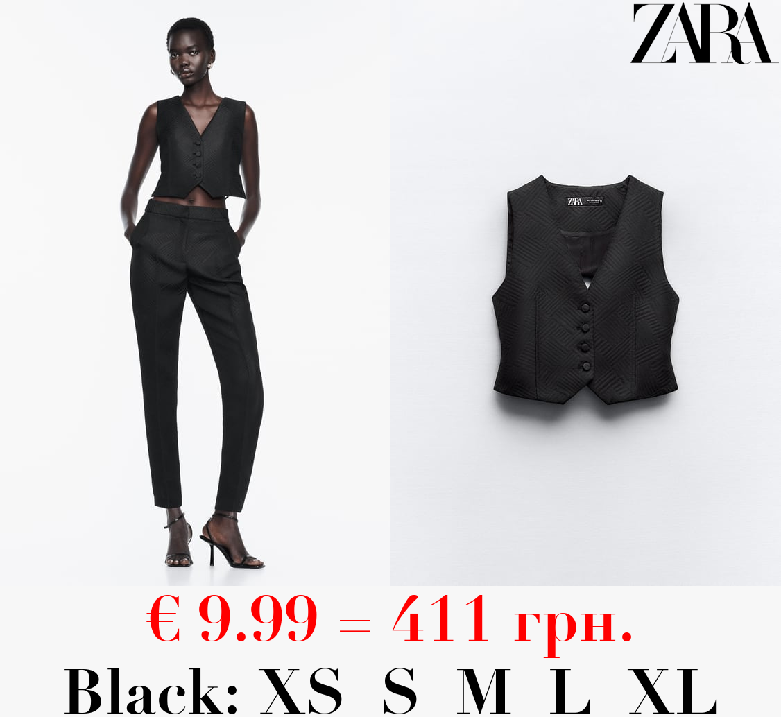 OPEN BACK JACQUARD WAISTCOAT