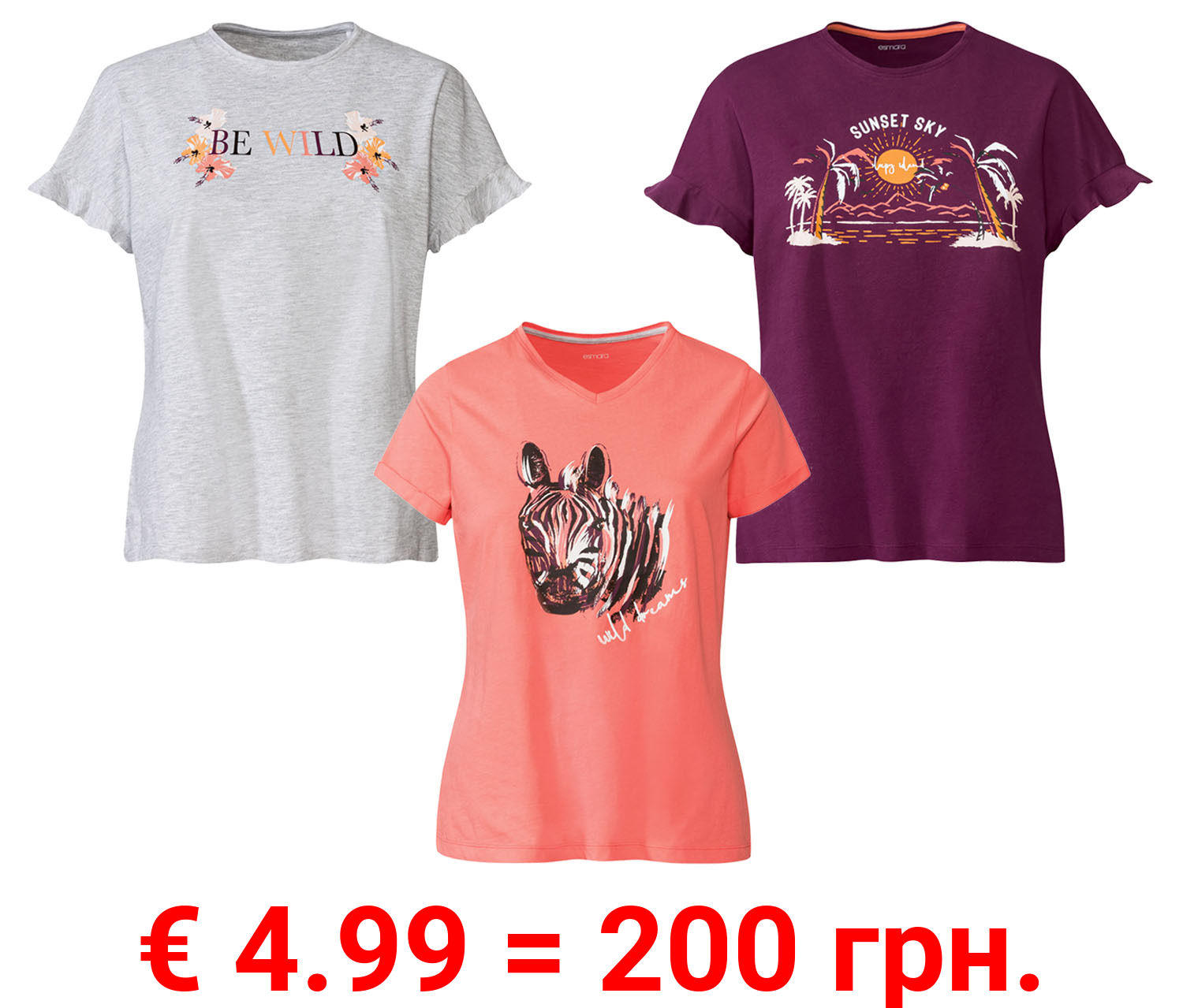 esmara® Damen Schlafshirt mit Statement-Print