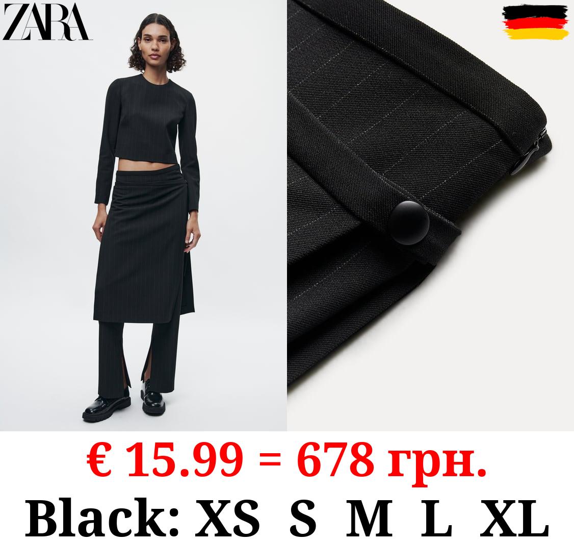 ZW COLLECTION PINSTRIPE PAREO SKIRT OVER TROUSERS