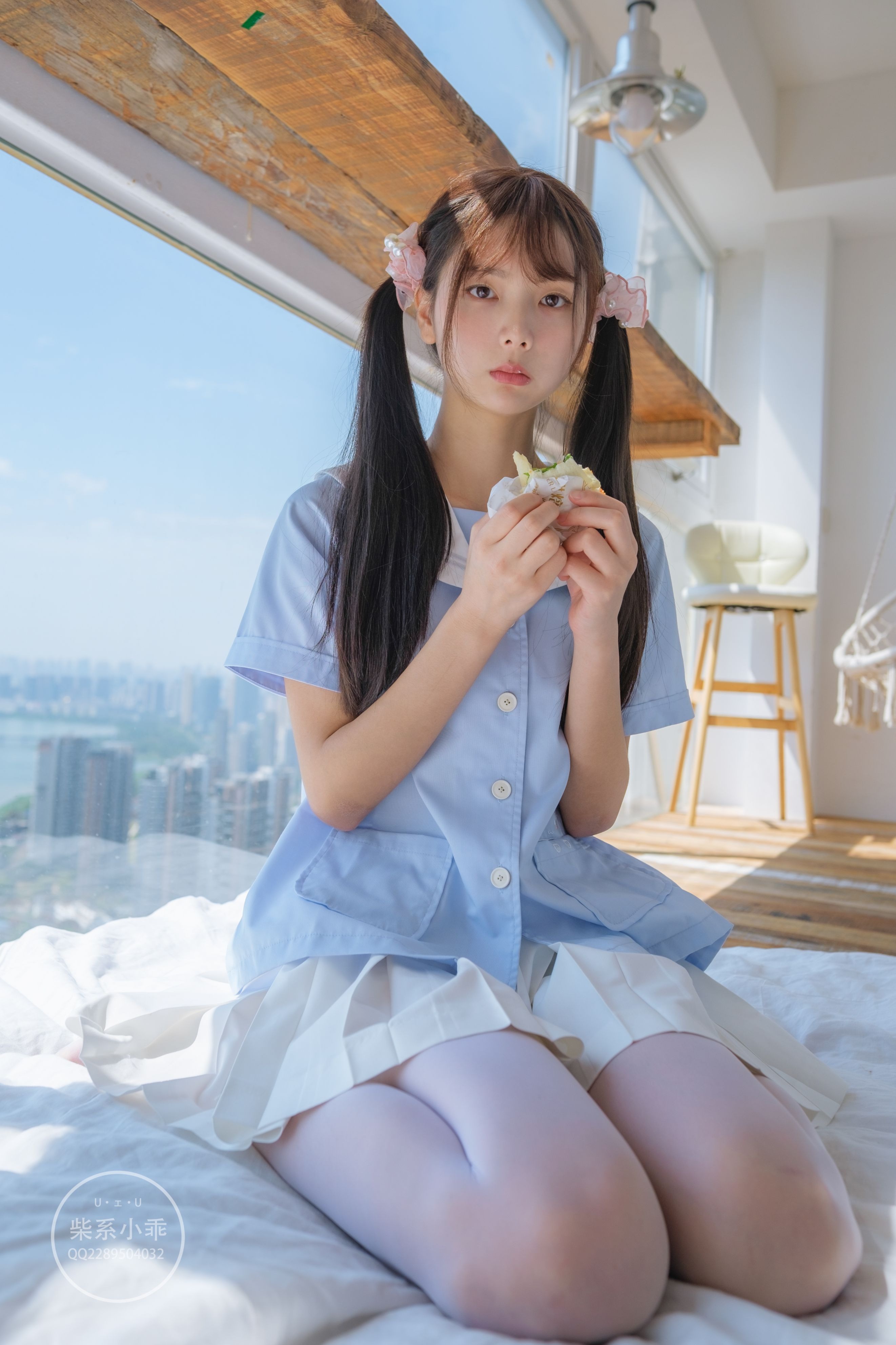 稚乖画册 - NO.01 晴空01 白丝双马尾jk [79P-600MB] 54