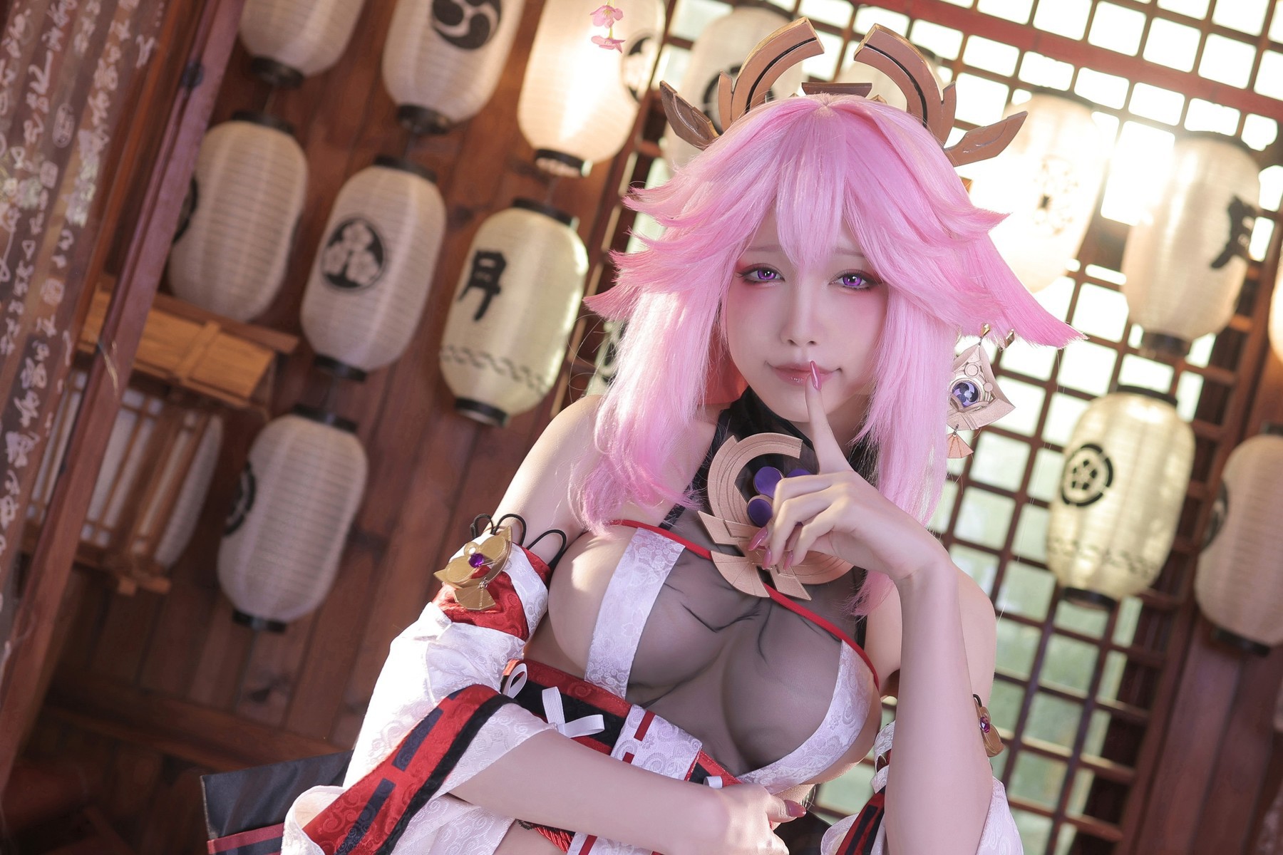 Cosplay 水淼Aqua 新原神八重神子 Set.01 8