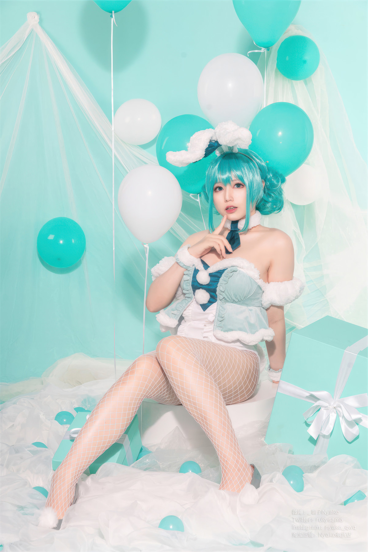 Cosplay Nyako喵子 初音白兔 19
