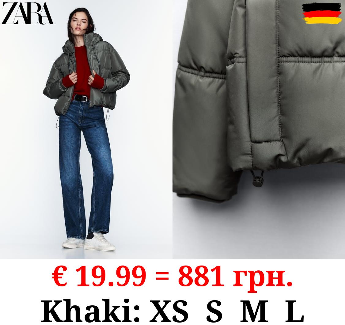 WATER AND WIND PROTECTION CROPPED PUFFER ANORAK