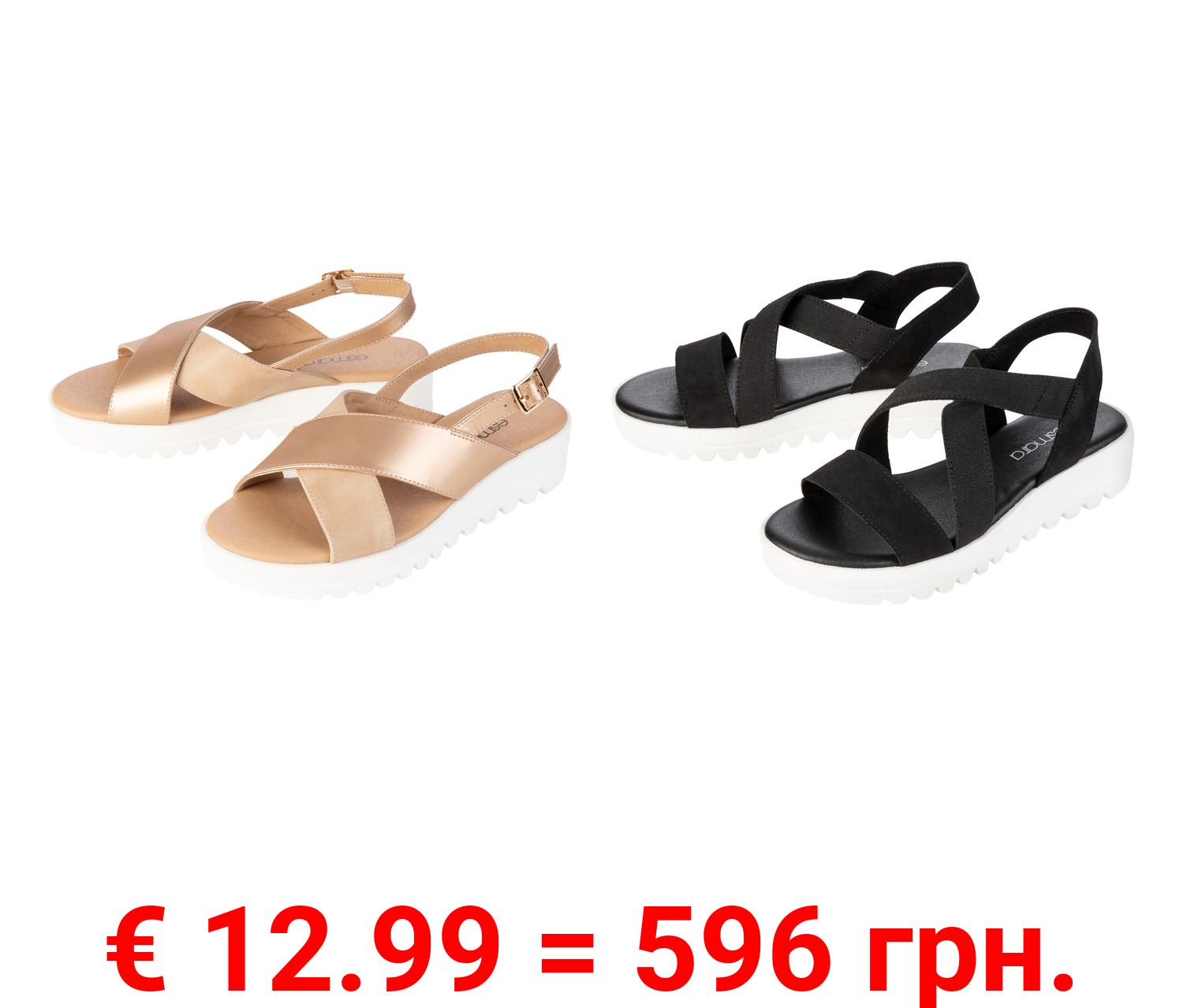 esmara® Damen Sandaletten mit modischem Keilabsatz