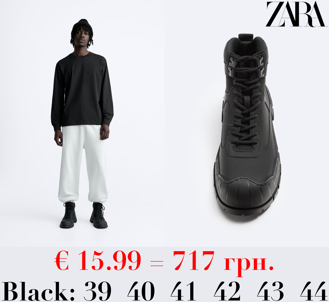 COMBINED LACE-UP BOOTS