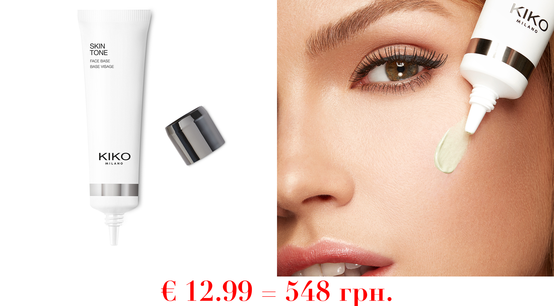 skin tone face baseGetönte Gesichtsgrundierung: Deckt rötliche Verfärbungen farblich ab