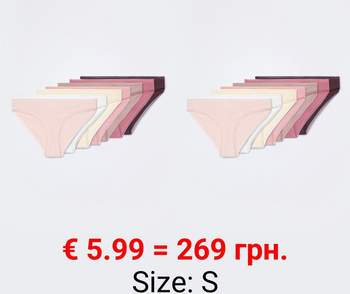 7-Pack of classic lace briefs