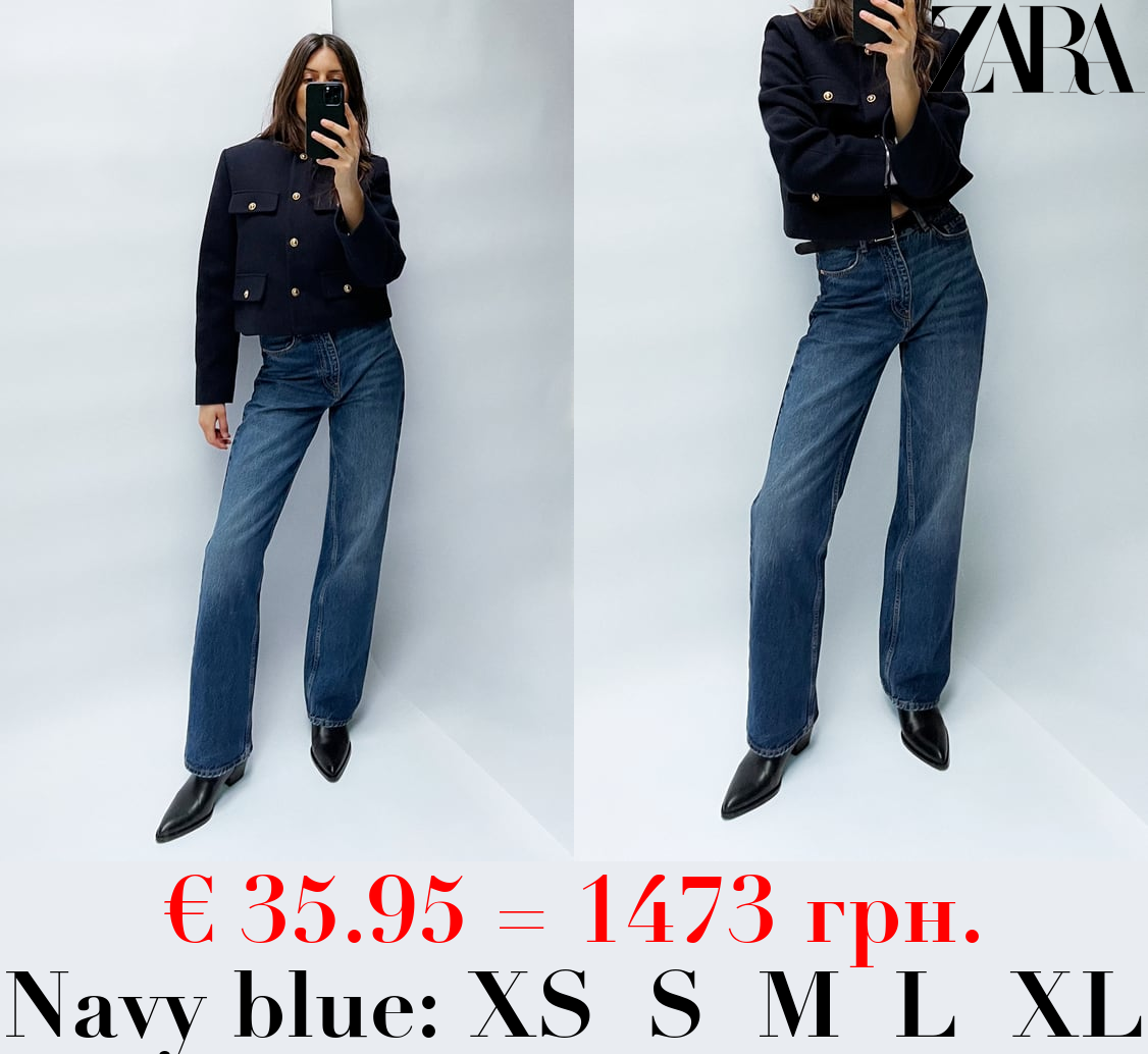 CROPPED JACKET WITH FLAPS