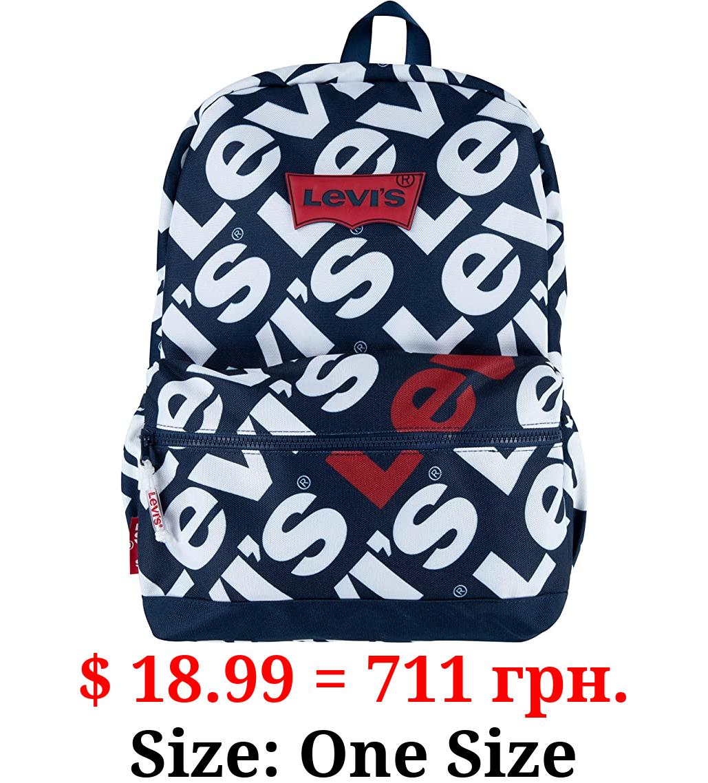 Levi's Unisex-Adults Classic Logo Backpack, Navy AOP, One Size