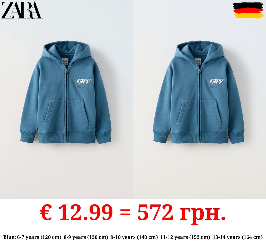 EMBROIDERED HOODIE WITH ZIP