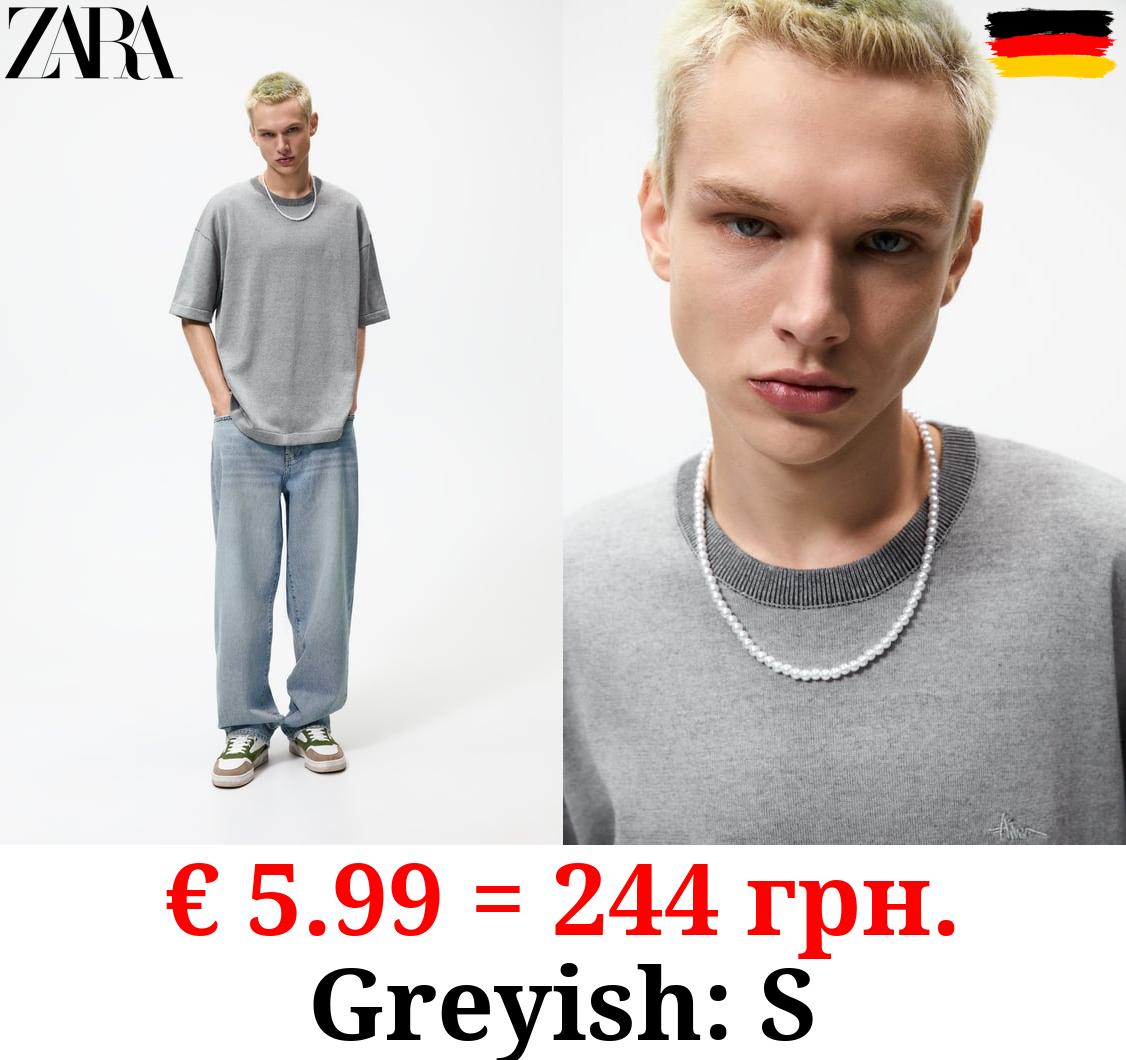 KNIT T-SHIRT WITH EMBROIDERY