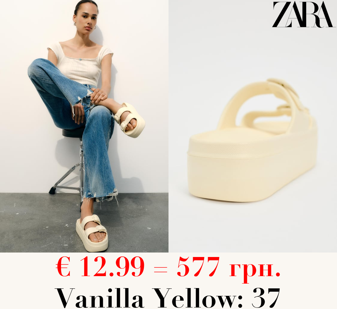 RUBBERISED SPORTY STRAPPY SANDALS