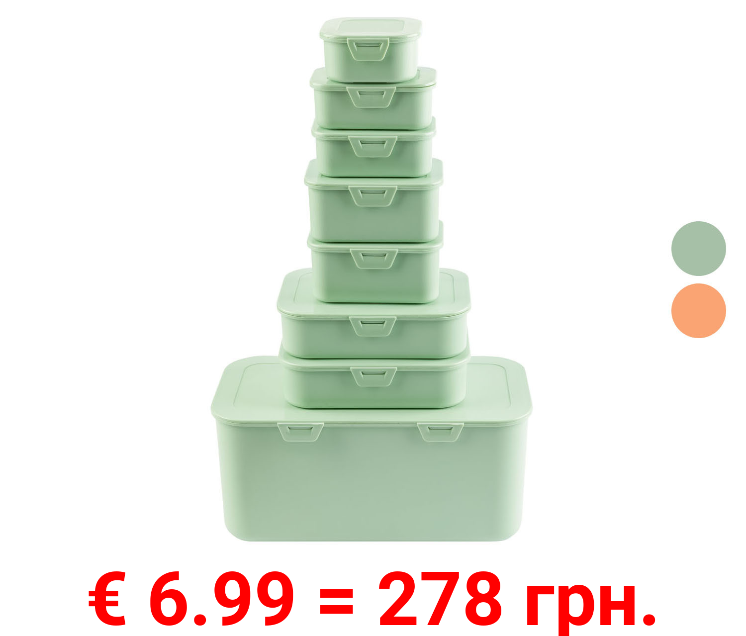 ERNESTO® Frischhaltedosen-Set, mit Klickverschluss, 8-teilig