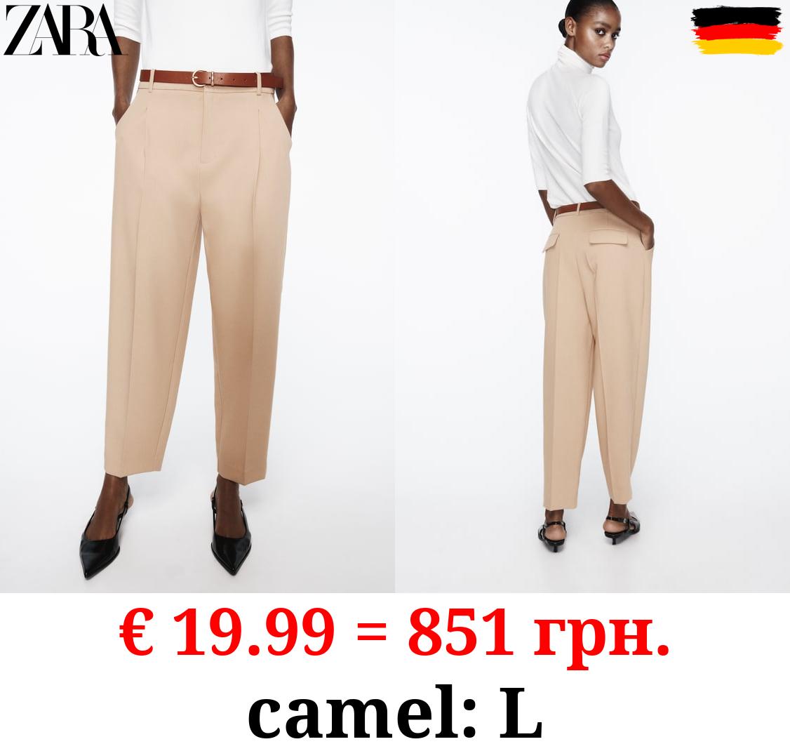 CARROT FIT TROUSERS WITH BELT