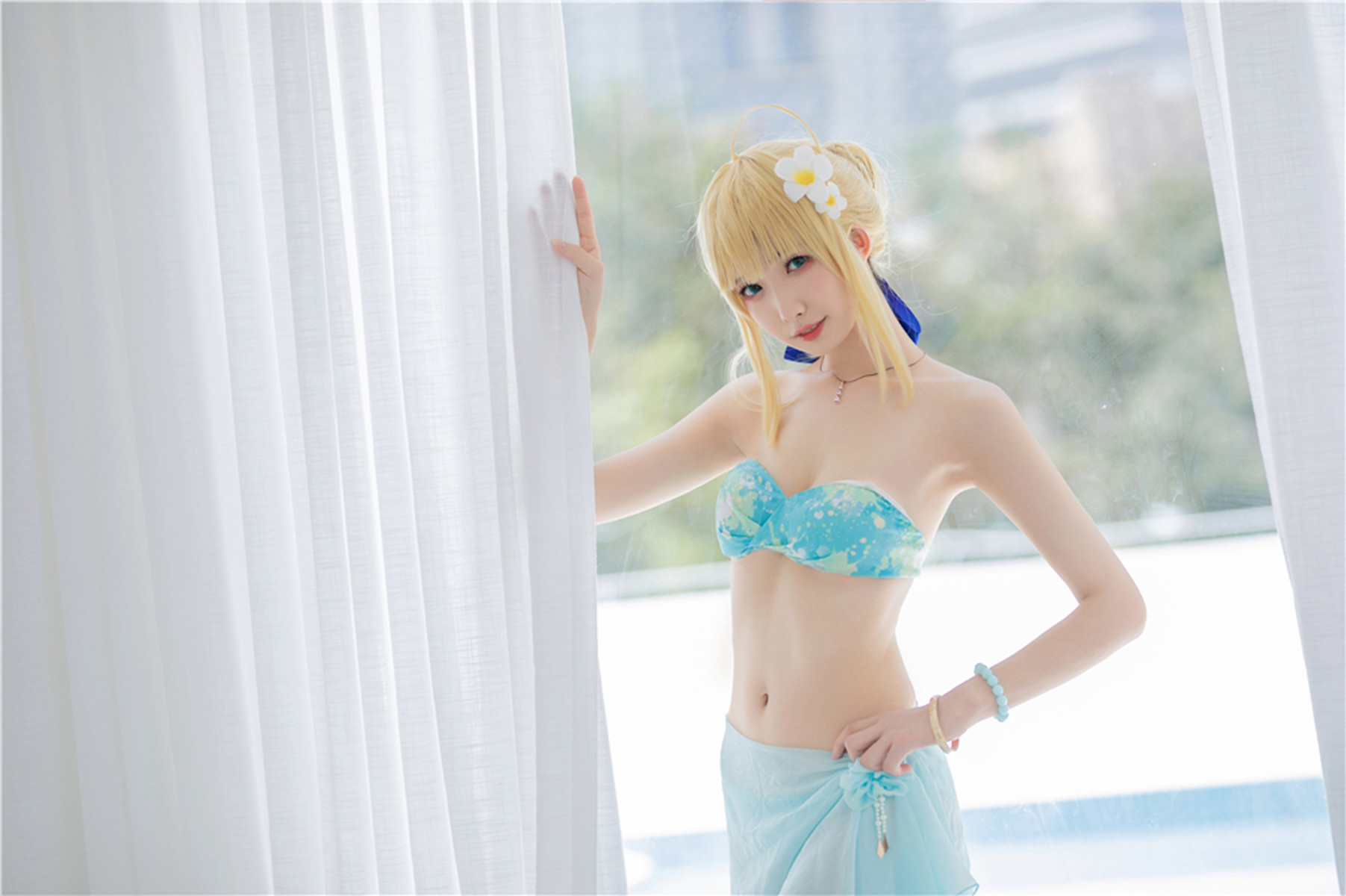 Cosplay 封疆疆v 阿尔托莉雅 潘德拉贡 泳装 4